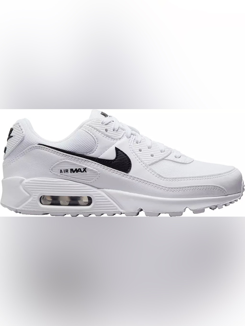 Nike Air Max 90 Women's Shoes White/Black Athletic Sneaker size 7 retails $135